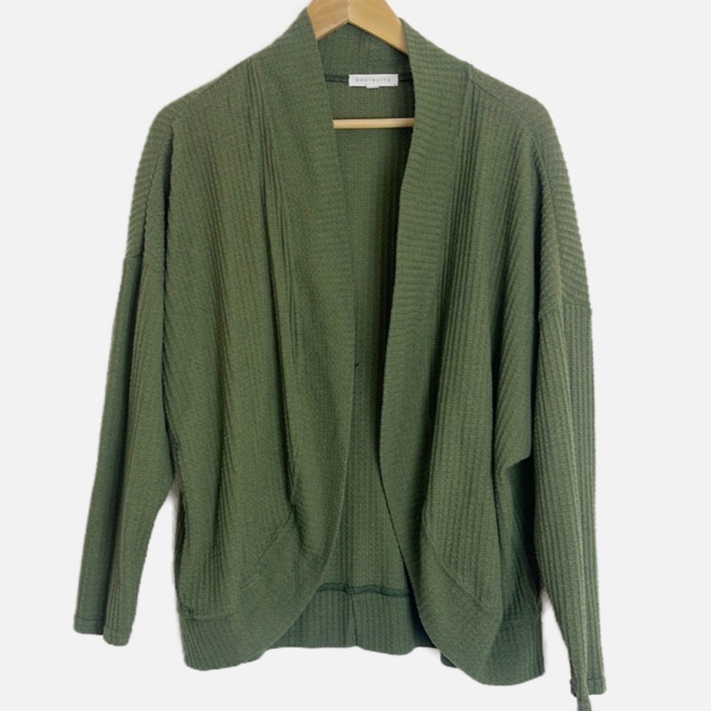 Socialite waffle knit cocoon cardigan L